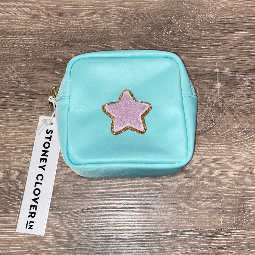 Stoney Clover Lane Classic Mini Pouch in Cotton Candy with Lilac Star Patch